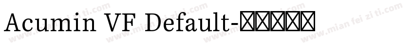 Acumin VF Default字体转换